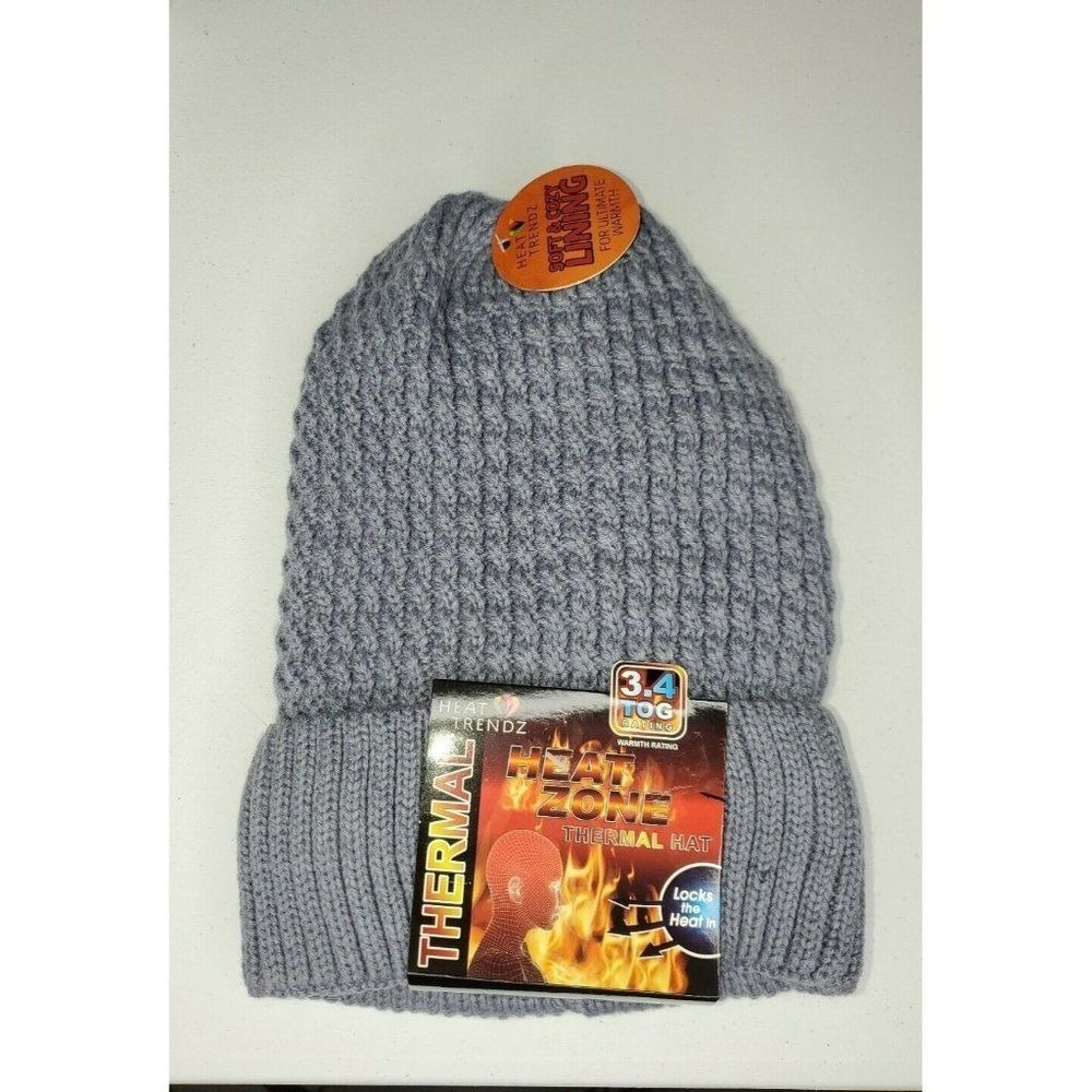womens Thermal Cuffed Winter Hat purple soft cozy‎ lining 3.4 TOG Heat Zone